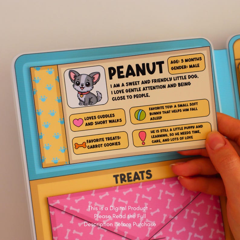 Printable Pet Shelter Paper Play Set | Pretend Play for Kids | Printable Paper Doll | Digital Download | Kids Craft Activity image 6