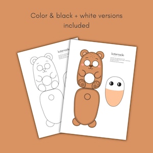 Easy DIY Moving Eyes Animals Printable | Cute Animal Paper Craft for Kids | 15-Minute Activity | Instant Download image 6