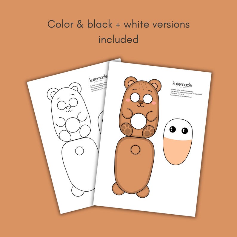 Easy DIY Moving Eyes Animals Printable | Cute Animal Paper Craft for Kids | 15-Minute Activity | Instant Download image 6