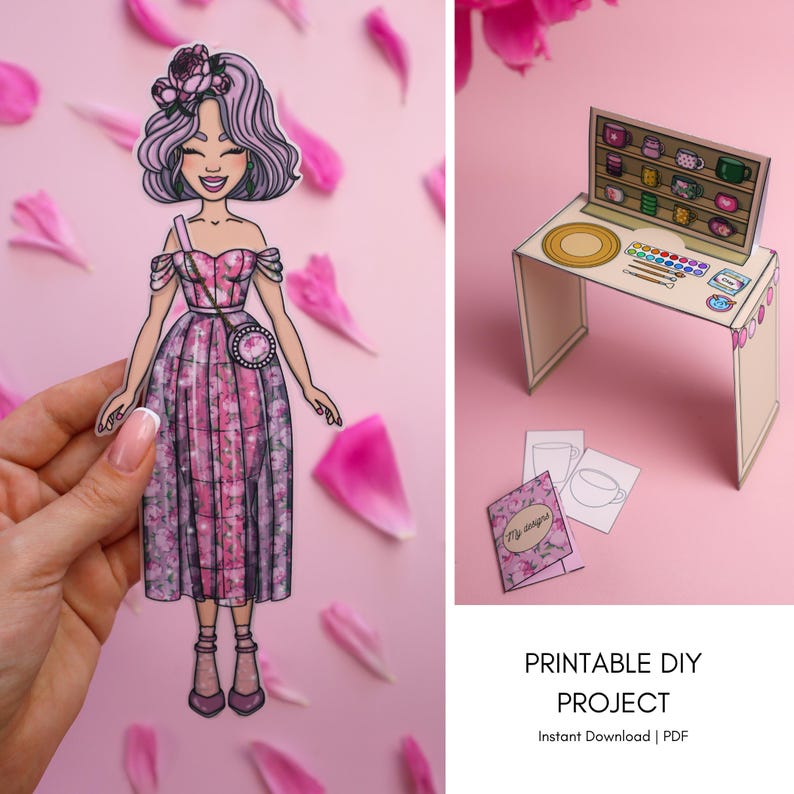 Printable Paper Dolls Dress up Set | Digital Download | Creative Kids ...