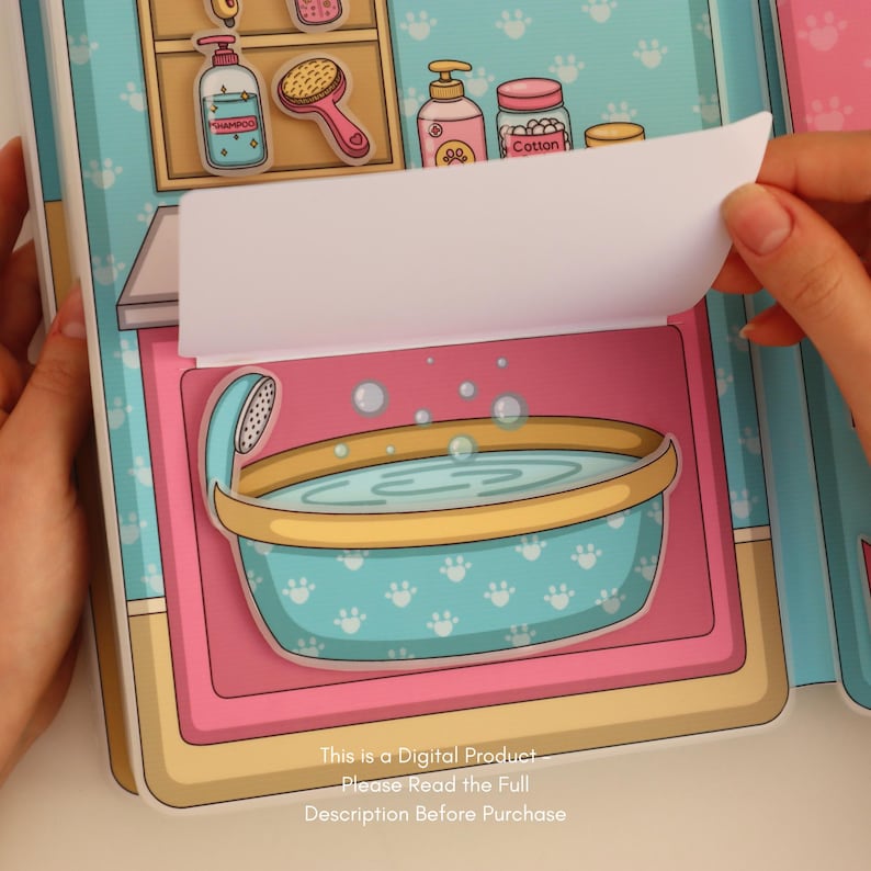 Printable Pet Shelter Paper Play Set | Pretend Play for Kids | Printable Paper Doll | Digital Download | Kids Craft Activity image 16