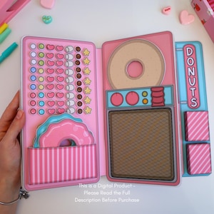 Printable Donut Shop Paper Play Set | Pretend Play for Kids | Printable Paper Doll | Digital Download | Kids Craft Activity image 5