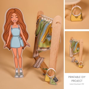 Set di vestiti per bambole di carta stampabili | Download digitale | Attività creative per bambini | Fai da te per bambini | Download immediato | Crea a casa