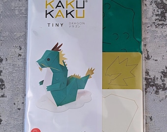 KAKUKAKU Tiny Dragon 3D Papercraft Kit Laser Cut Made in Japan Bog Craft