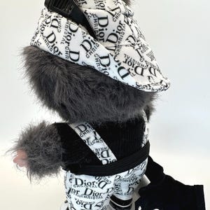 Midnight Street Outfit – Handmade Labubu Doll Clothes – One of a Kind image 16
