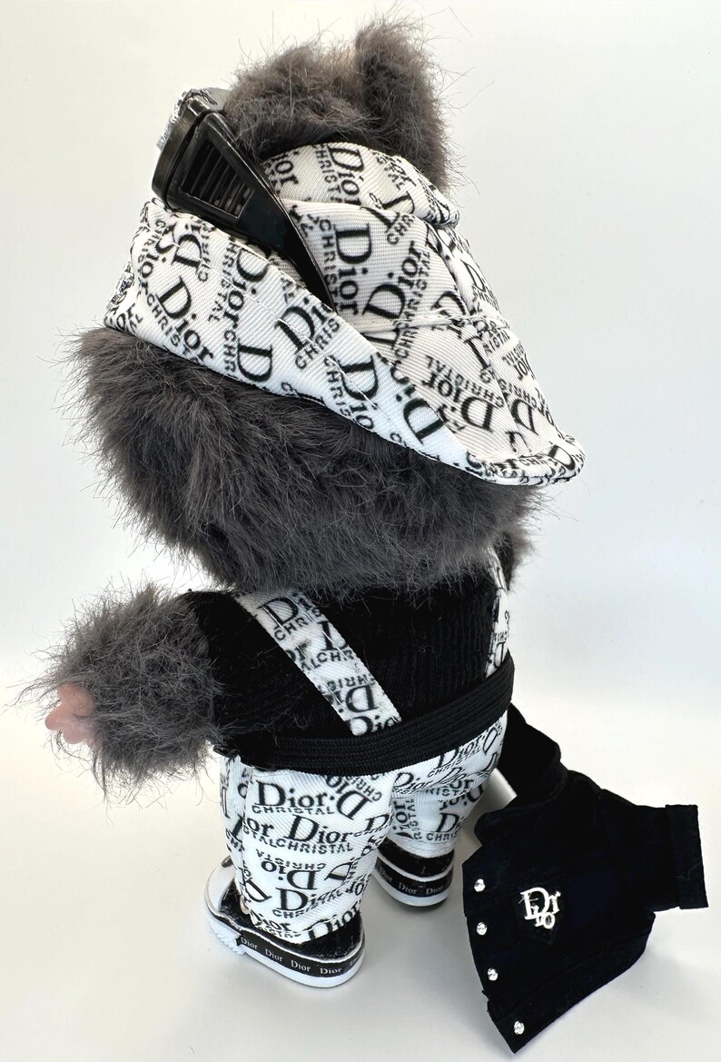 Midnight Street Outfit – Handmade Labubu Doll Clothes – One of a Kind image 16