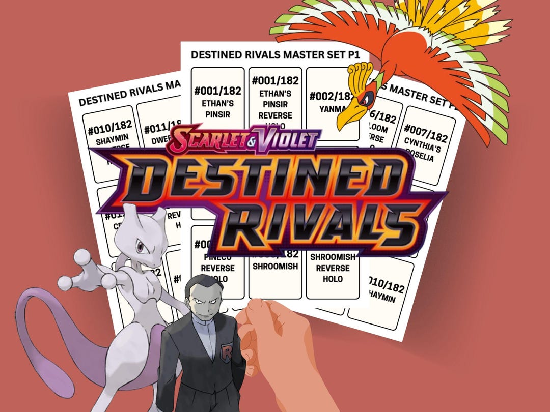 Destined Rivals Master Set Binder Placeholders/fillers | Inc All ...