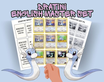 Engelse Dratini-masterset ordners/vulmiddelen | incl. alle varianten en promotiekaarten