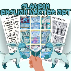 Englisches Glaceon Master-Set Ringbuch Platzhalter | inkl aller Kameen & Varianten
