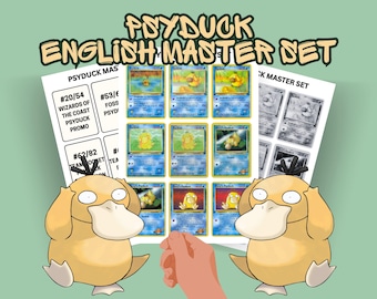 Engelse Psyduck-masterset tijdelijke aanduidingen/vulstoffen voor ordners | incl. alle promokaarten en varianten