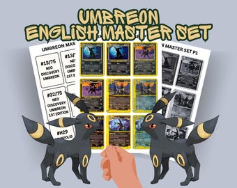 English Umbreon master set placeholders/fillers | inc all variations & cameos