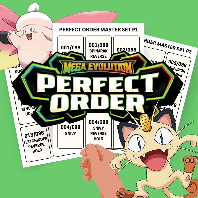 Perfect Order Visual Set List.pdf Perfect Order Binder - Etsy