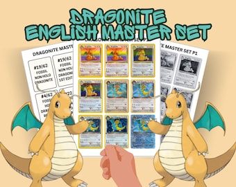 English Dragonite master set placeholders/fillers | inc all variants & cameo cards