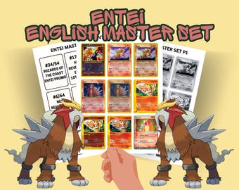 English Entei master set binder placeholders/fillers | inc all variations & promos