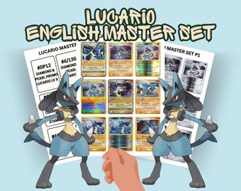 Engelse Lucario-masterset tijdelijke aanduiding voor ordners/vulmiddelen | incl. alle varianten en cameeën