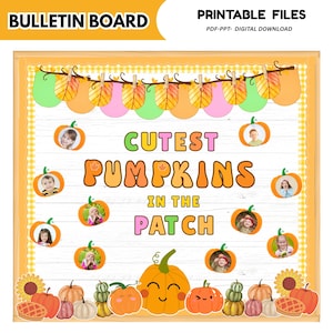 Fall Classroom Bulletin Board Kit | Pumpkin Patch Decor (Digital Download)