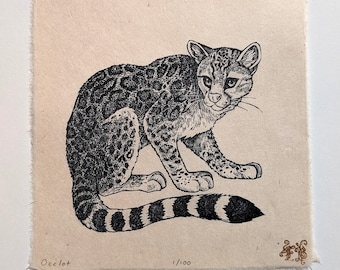 Ocelot - Relief Print