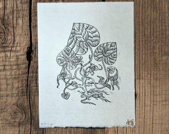 Wild Ginger - Relief Print