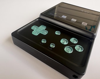 Anbernic RG Rotate Clear Blue Face Button Set.