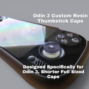 Tapas de resina personalizadas para los joysticks del Odin 3.