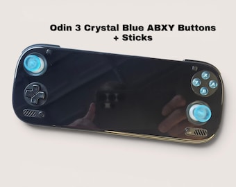 Odin 3 Crystal Blue ABXY buttons + Matching Thumbsticks