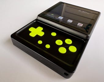 Anbernic RG Rotate Neon Yellow Face Button Set.