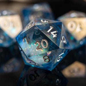 Abyssal Cosmos & Feywild Nebula 7pc DND Dice Set | Polyhedral Resin D20 for Tabletop RPG, Magic Gamer Gift, Fantasy Game Night Accessory