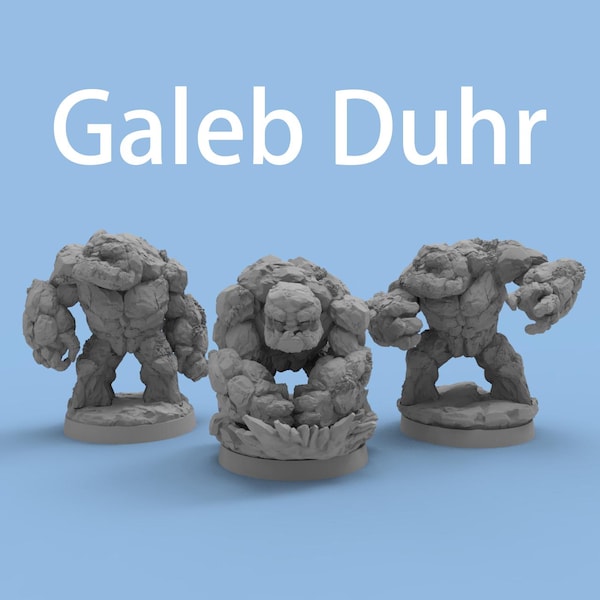 Dnd 3 Pcs Galeb Duhr 12K 3D Printed Models Miniatures 25mm Base for Pathfinder TTRPG Tabletop Game Accessories