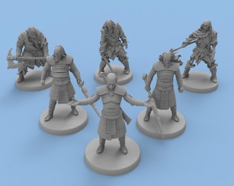 Game of Thrones White Walker Night Walker Minis 12K 3D Printed GOT Undead Set 25mm Bases for Pathfinder TRPG Tabletop Game Accessories