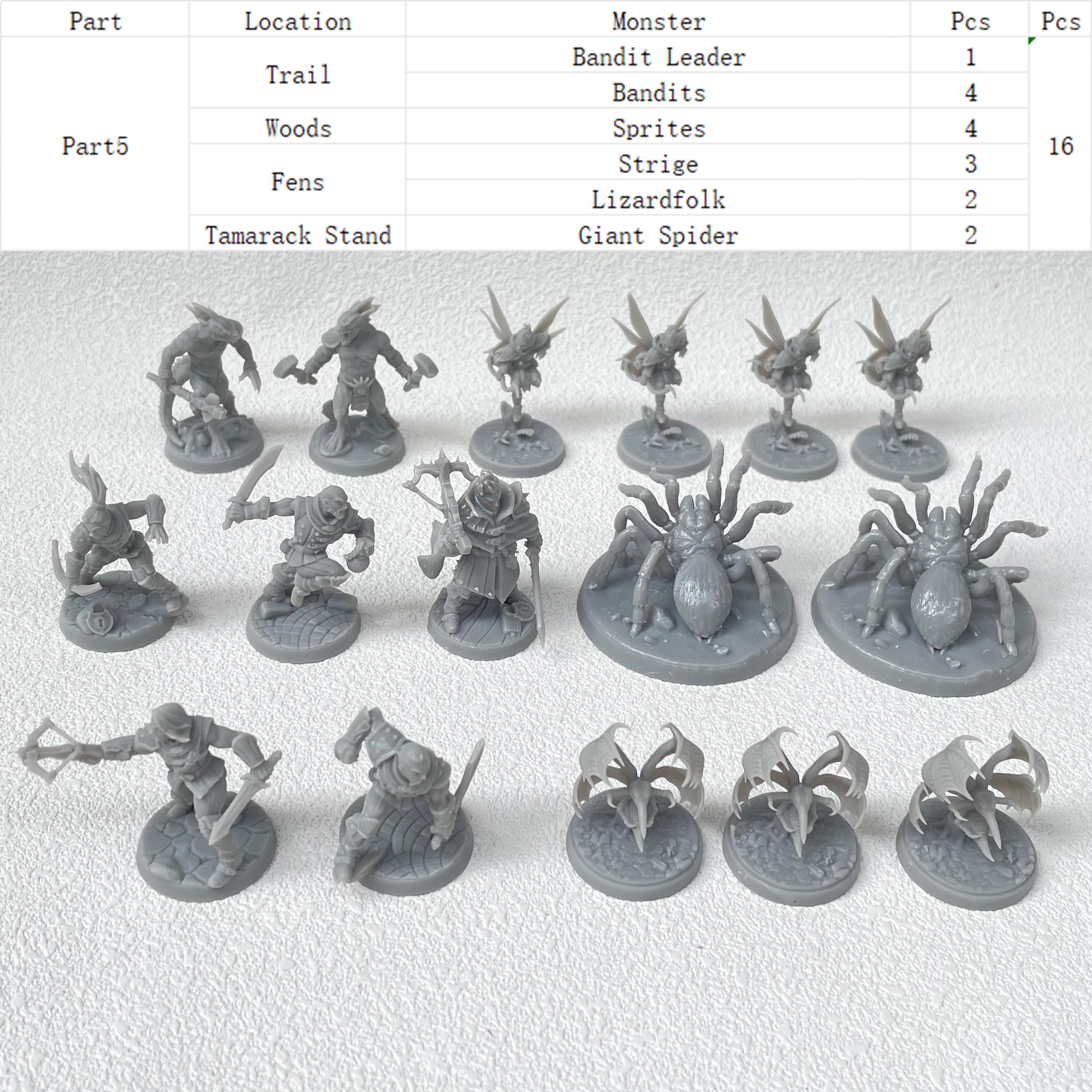 75 Pcs DND Heroes of Borderlands Minis Complete Adventure Monster ...