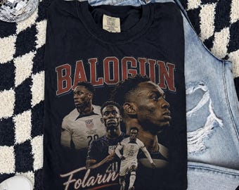 Folarin Balogun Vintage Shirt, USA Soccer Fan Shirt