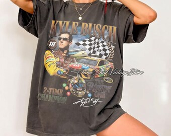 Litmited Kyle Busch Vintage 90s Styles T-Shirt