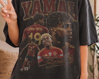Yamal Vintage Bootleg Shirt, Spain Soccer Vintage 90s Styles T-Shirt