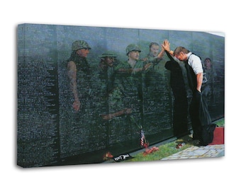Vietnam Veterans Memorial Painting Canvas Wall Art Poster Print Home Decor