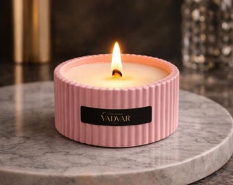 Handgemaakte sojawas, houten lont, brandduur, woondecoratie