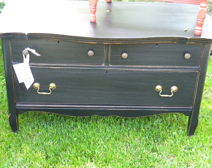 Antique Black Dresser Etsy