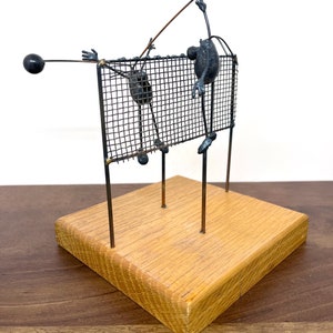 Original Flea Volleyball Sculpture Greg Quayle Sand Fleas Metal Steel Art Sculpture Handcrafted
