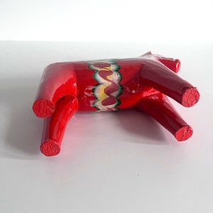 Scandinavian Red Wooden Dala Horse Sweden image 9