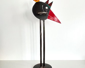 Abstract Steel Sculpture of a Bird