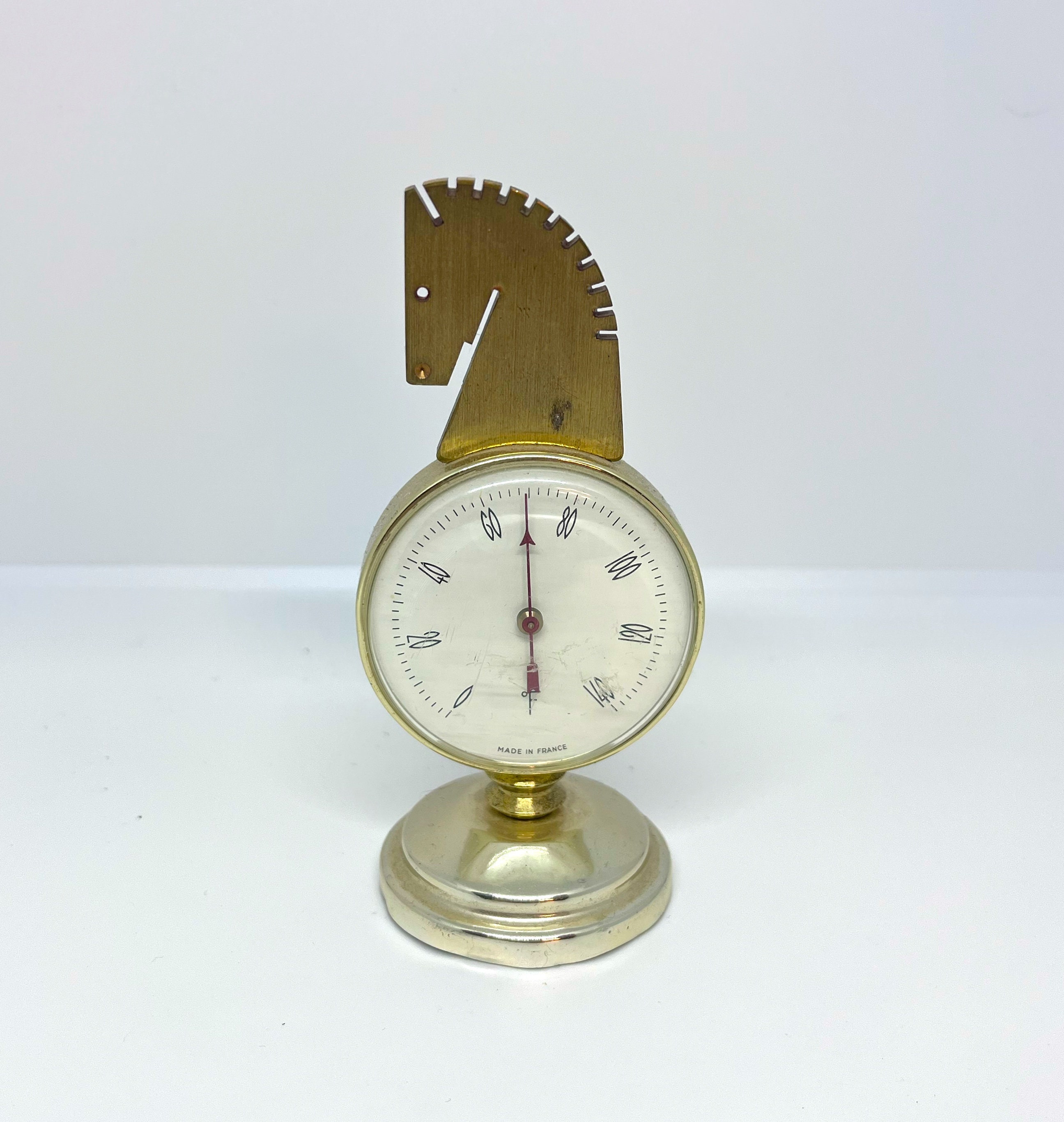 Vintage desk thermometer, Horse head Thermometer, Chess Knight
