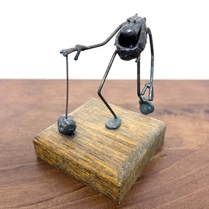 Original Flea Basketball Sculpture Sand Fleas Metal Steel Art Sculpture Handcrafted Greg Quayle