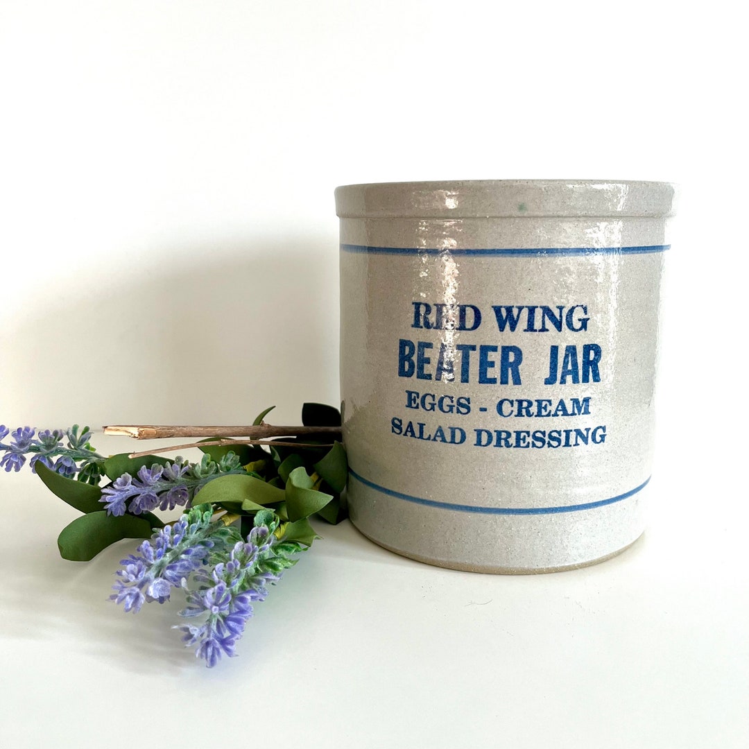 Red Wing Beater Jar Collectable Crock for Eggs, Cream and Salad