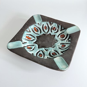 Italian Pottery Ceramic Ashtray by Alvino Bagni
