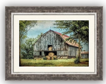 Rustic Barn Photography Print: North Carolina Country Landscape