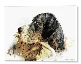 Great Dane Dog Portrait Art Print or Canvas Wrap