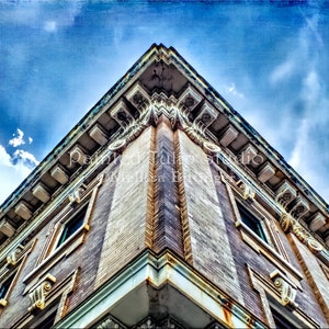 Art Deco Building Art: Lexington NC Architecture, Giclee Print or Canvas