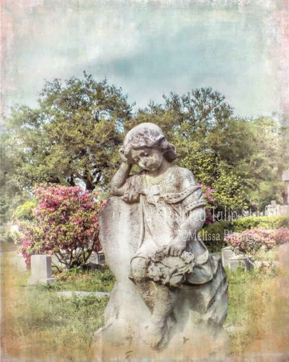 Little Girl Angel Statue Charleston Sc Cemetery Cottage Style Etsy