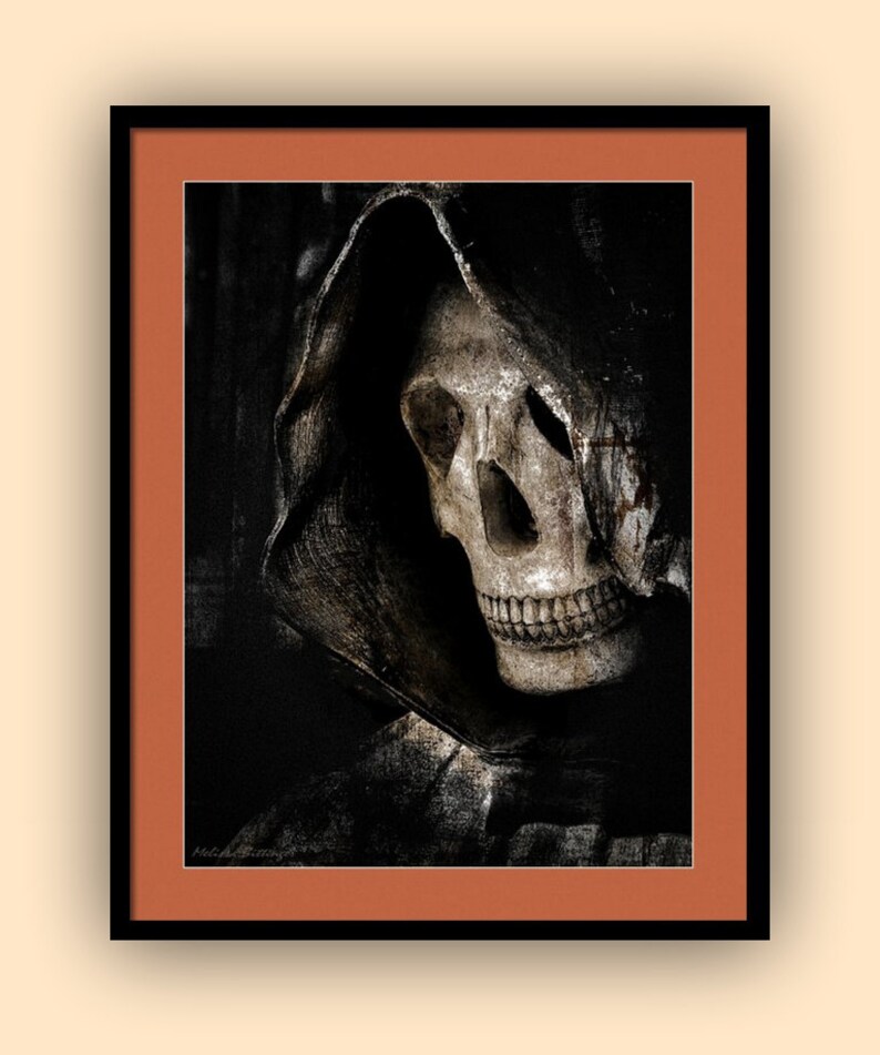 Grim Reaper Angel of Death Wall Art Photography Print or Canvas, Spooky Dark Goth Macabre Decor image 6