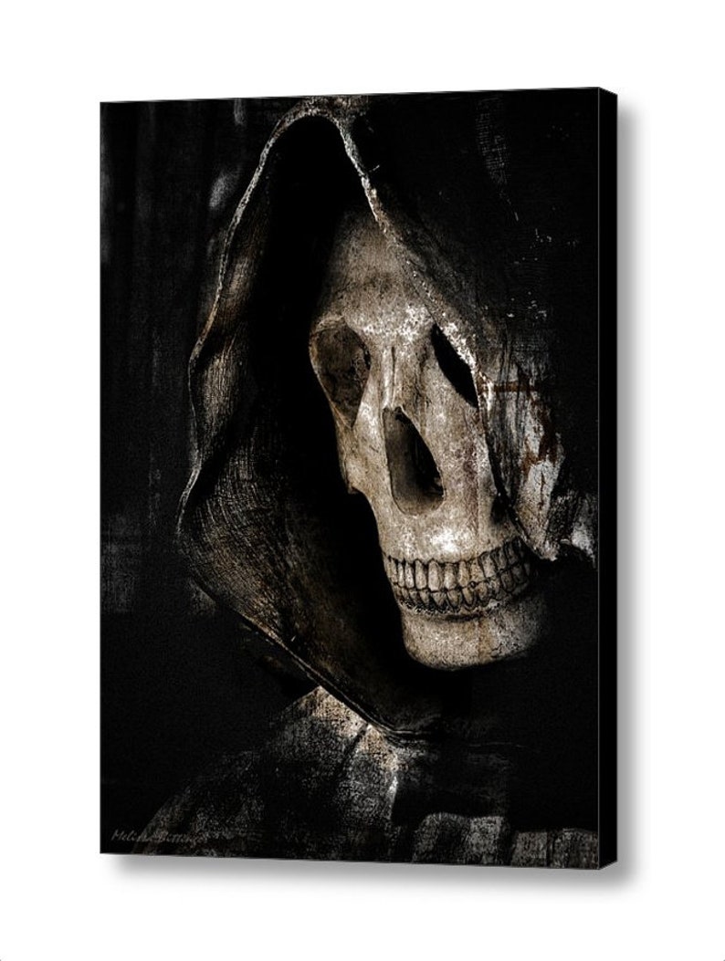 Grim Reaper Angel of Death Wall Art Photography Print or Canvas, Spooky Dark Goth Macabre Decor image 3