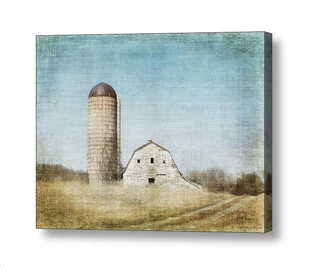 Rustic Dairy Barn and Silo Country Charm Vintage Faded | Etsy